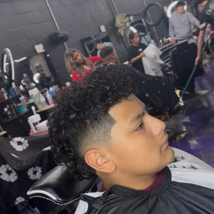 Curly fade grid image
